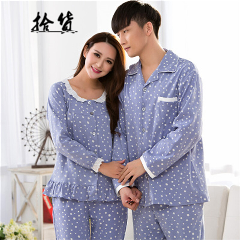 拾貨秋季新款情侶睡衣 可愛卡通印花，舒適家居首選